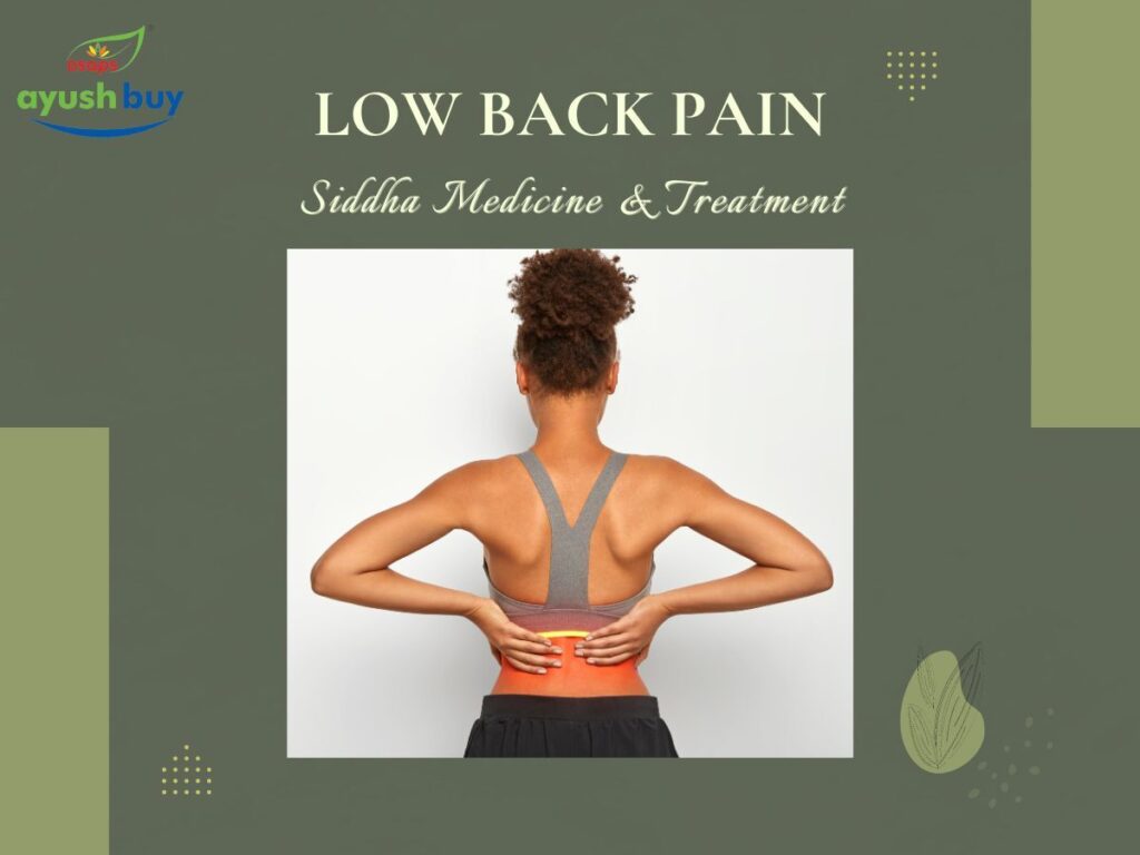 Relieve from Low back pain using siddha